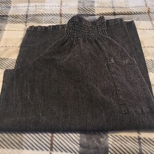 Picasso Jasper Black Wide Leg Pants with Logo Tag